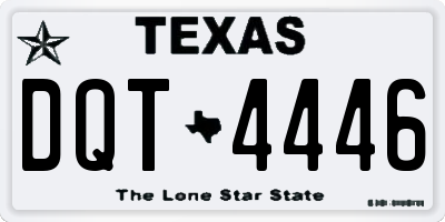 TX license plate DQT4446