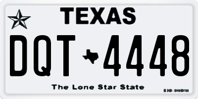 TX license plate DQT4448