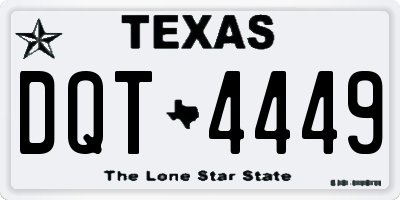 TX license plate DQT4449