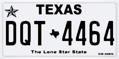 TX license plate DQT4464