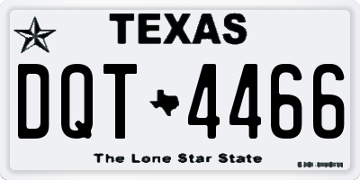 TX license plate DQT4466