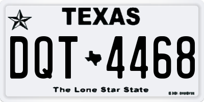 TX license plate DQT4468