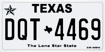 TX license plate DQT4469