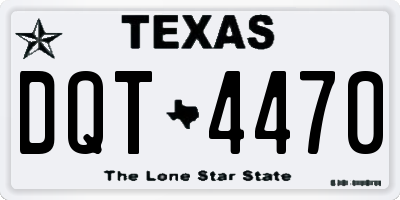 TX license plate DQT4470