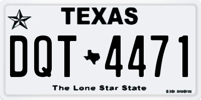 TX license plate DQT4471