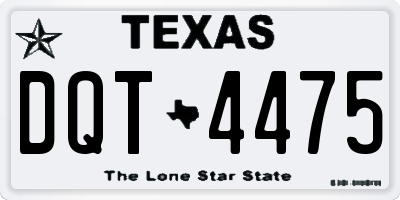 TX license plate DQT4475