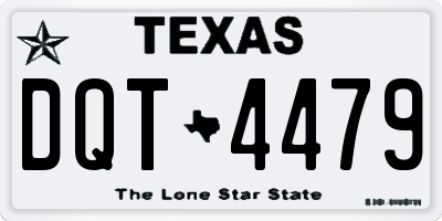 TX license plate DQT4479