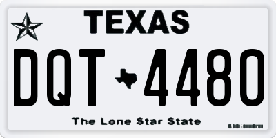 TX license plate DQT4480