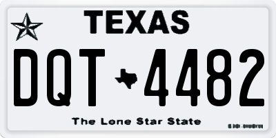 TX license plate DQT4482