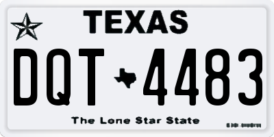 TX license plate DQT4483