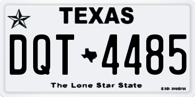 TX license plate DQT4485