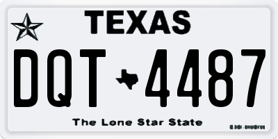 TX license plate DQT4487