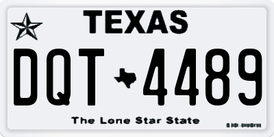 TX license plate DQT4489