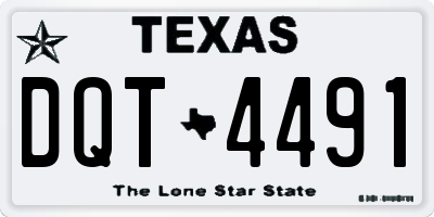 TX license plate DQT4491