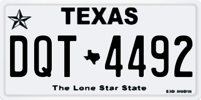 TX license plate DQT4492