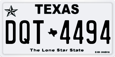 TX license plate DQT4494