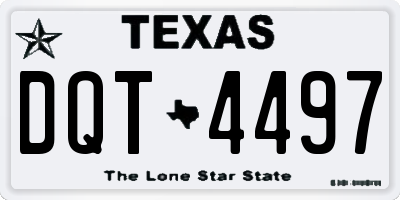 TX license plate DQT4497