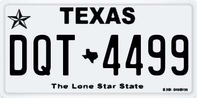 TX license plate DQT4499