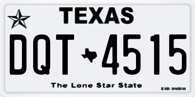 TX license plate DQT4515