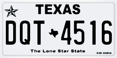 TX license plate DQT4516