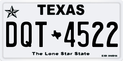 TX license plate DQT4522