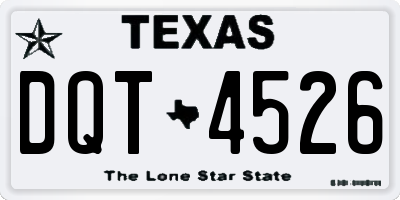 TX license plate DQT4526