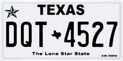 TX license plate DQT4527
