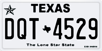 TX license plate DQT4529