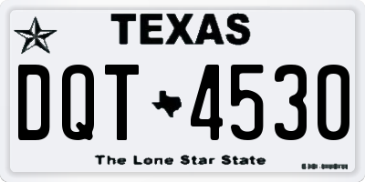 TX license plate DQT4530