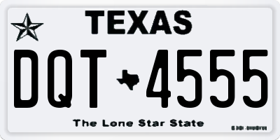 TX license plate DQT4555