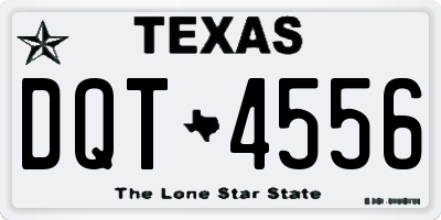 TX license plate DQT4556