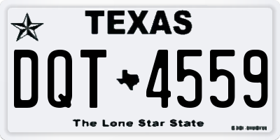 TX license plate DQT4559