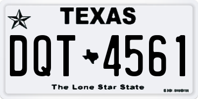 TX license plate DQT4561
