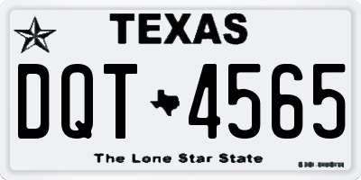 TX license plate DQT4565