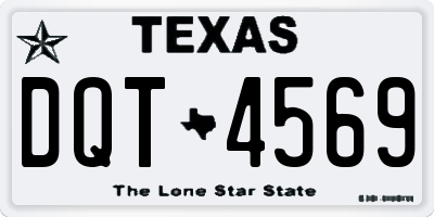 TX license plate DQT4569