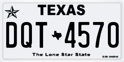 TX license plate DQT4570