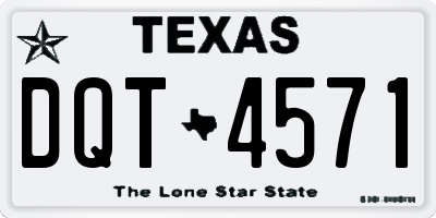 TX license plate DQT4571