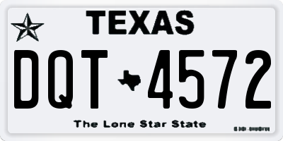 TX license plate DQT4572