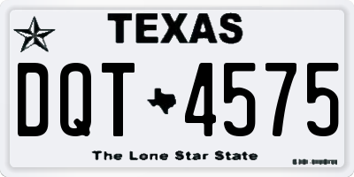 TX license plate DQT4575