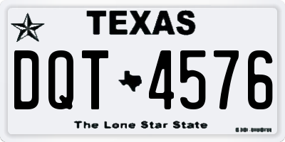 TX license plate DQT4576