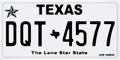 TX license plate DQT4577