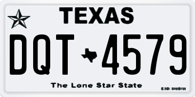 TX license plate DQT4579