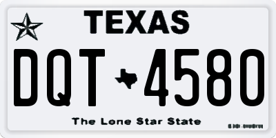TX license plate DQT4580