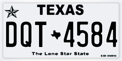 TX license plate DQT4584