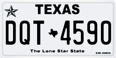 TX license plate DQT4590