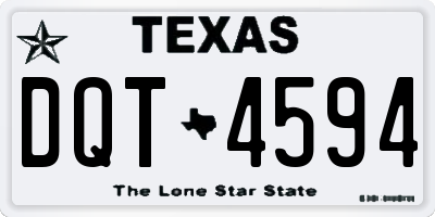 TX license plate DQT4594