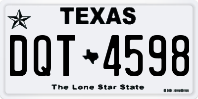 TX license plate DQT4598