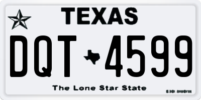 TX license plate DQT4599