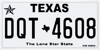 TX license plate DQT4608