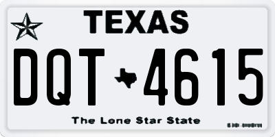 TX license plate DQT4615